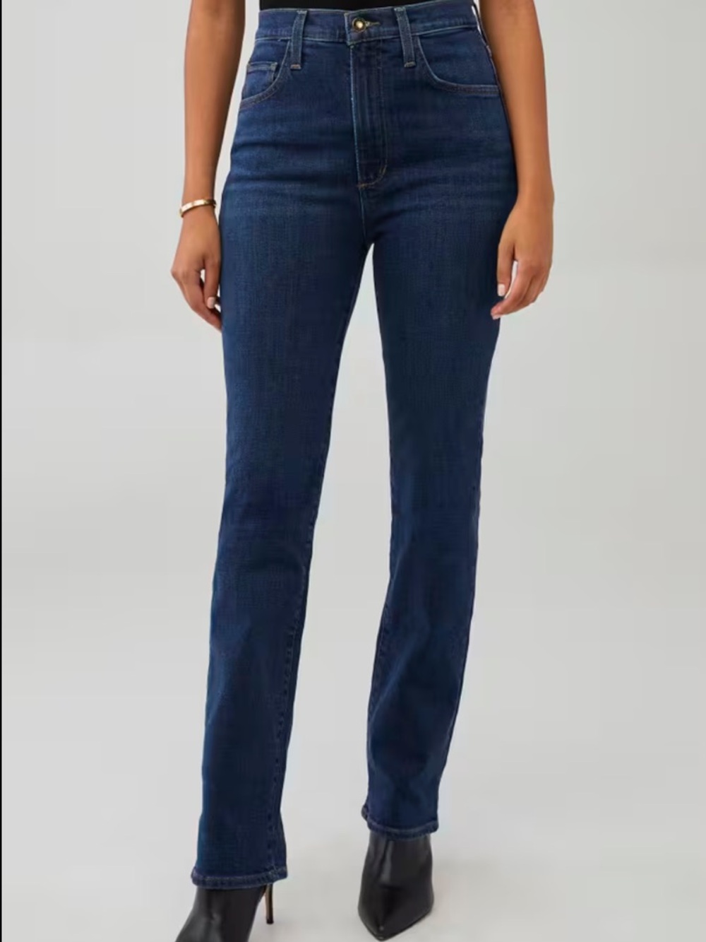 Favorite Daughter The Valentina Dark Indigo High-Rise Boot-Cut Jeans